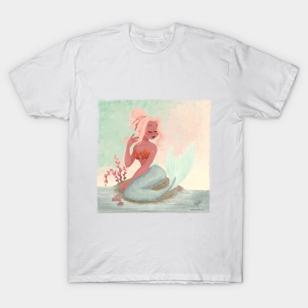 Mini Mermaid Design B T-Shirt by MeikeARTS